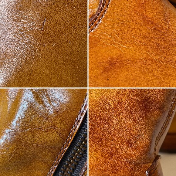 BED STU Tess Distressed Tan Leather Tall Riding Boots BedStu Size 8.5 - Picture 9 of 16